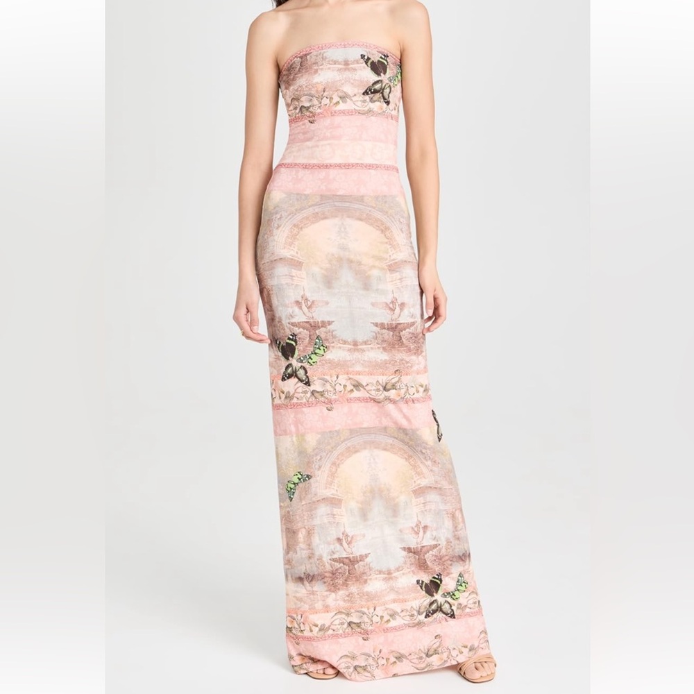 alice + olivia “Wyndell” Strapless Versailles Pink Dress